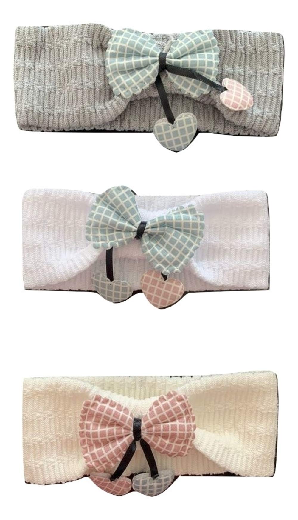 3 pezzi fascia capelli da bambina con applicazione colori assortiti - Bel Piccino - Home Shopping Italia 