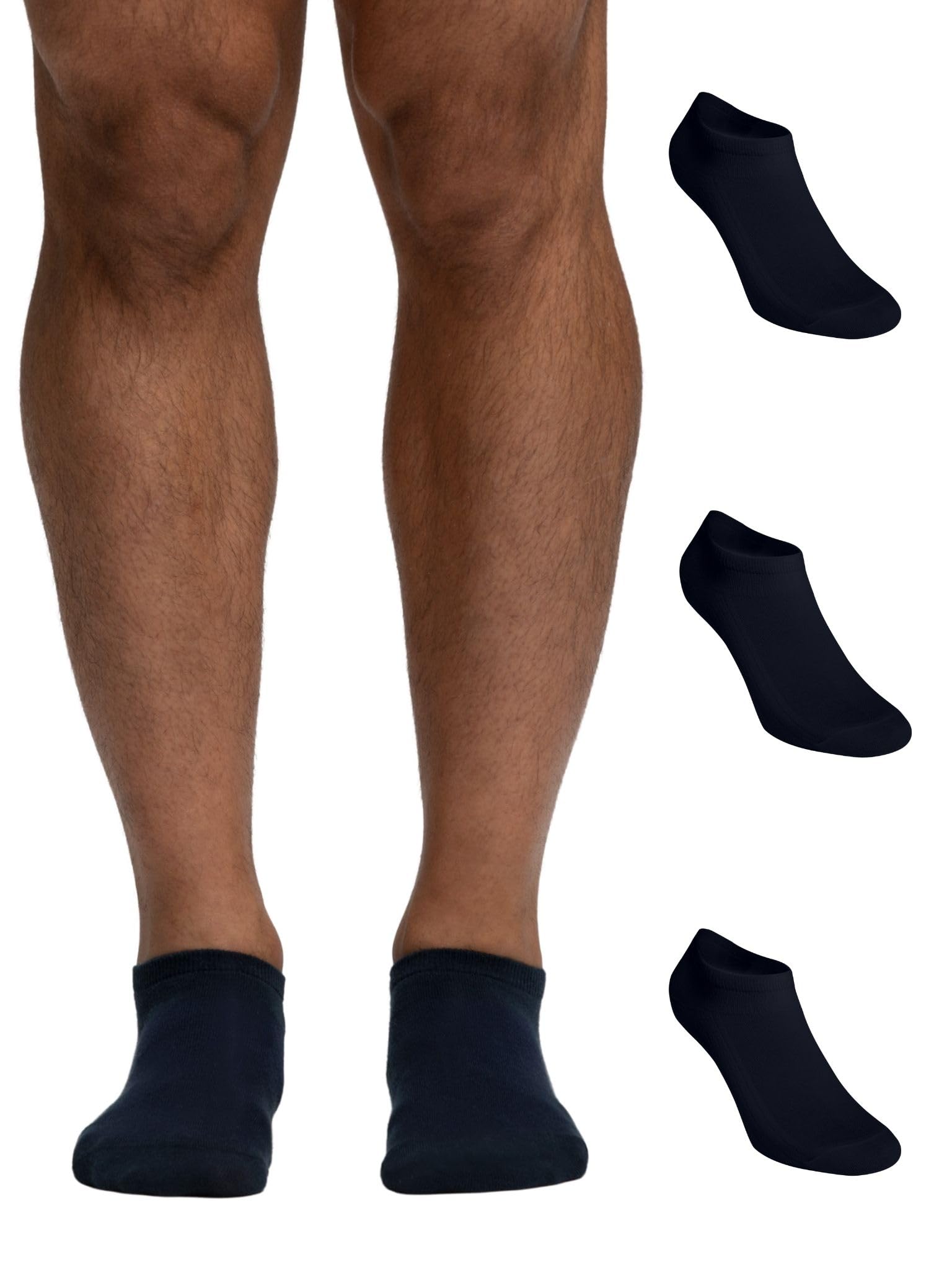 Pompea 3 Paia Calzini Uomo in Cotone, Calze Corte alla Caviglia con Punta e Tallone Rinforzati - Home Shopping Italia 