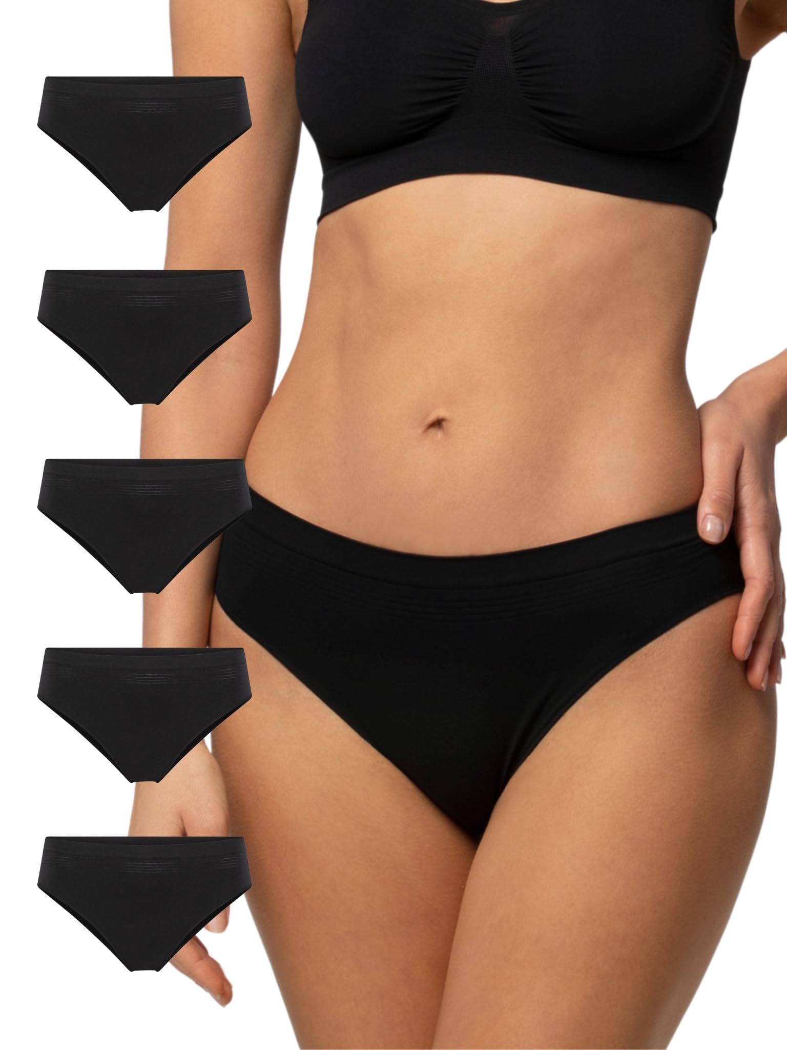 POMPEA 5 Paia Slip Donna in Morbida Microfibra, Mutande Donna Senza Cuciture Elasticizzate - Home Shopping Italia 