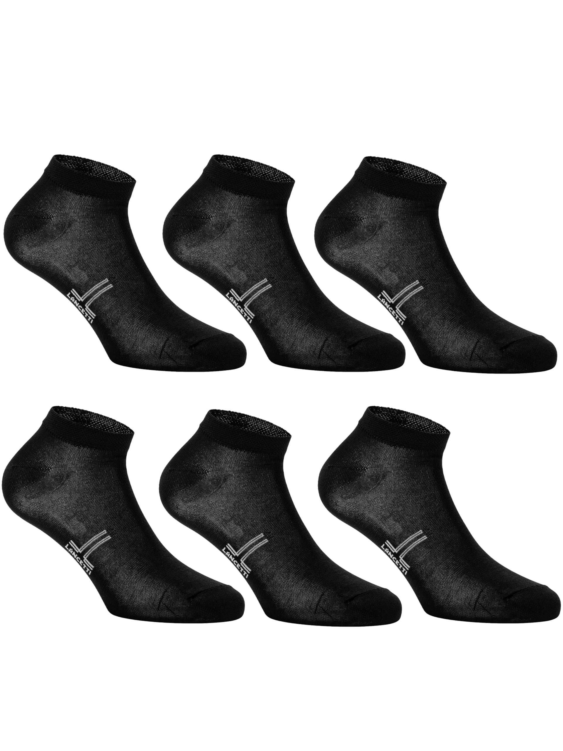 LANCETTI - 6 Paia Calzini Corti Sneaker per Uomo o Donna, Fantasmini in Cotone Filo di Scozia - Home Shopping Italia 