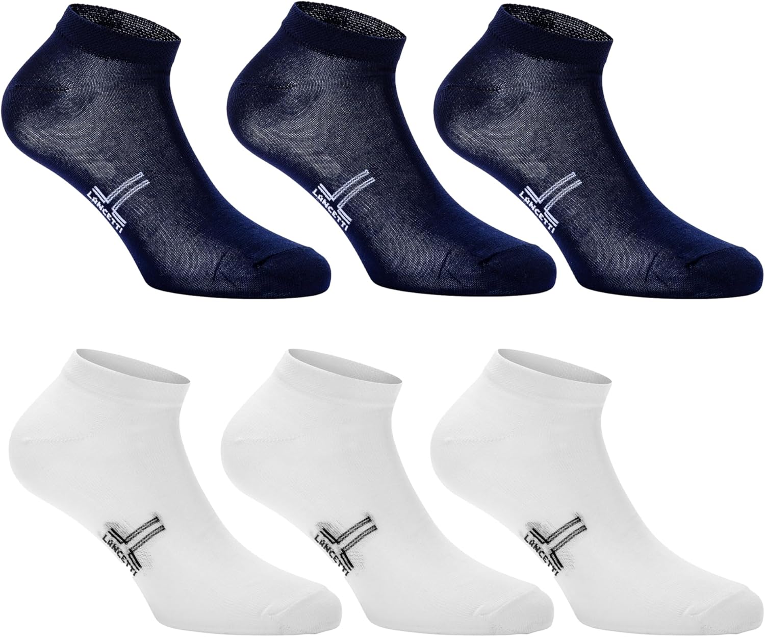 LANCETTI - 6 Paia Calzini Corti Sneaker per Uomo o Donna, Fantasmini in Cotone Filo di Scozia - Home Shopping Italia 